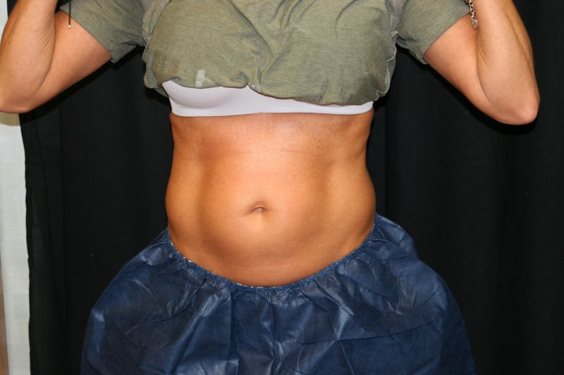 A woman's midriff